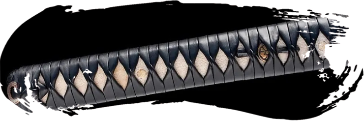 Tsuka con Tsukamaki alternado en piel negra